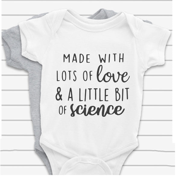 A Little Bit Of Love & Science IVF Baby Vest
