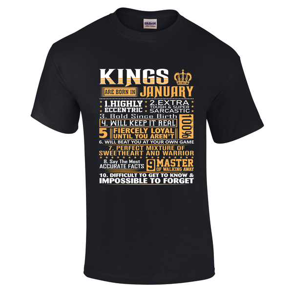Kings are born in January Tshirt