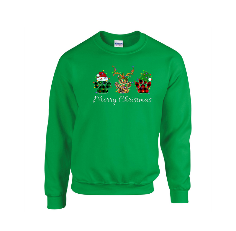 3 Puppy Paws Merry Christmas - Christmas Jumper