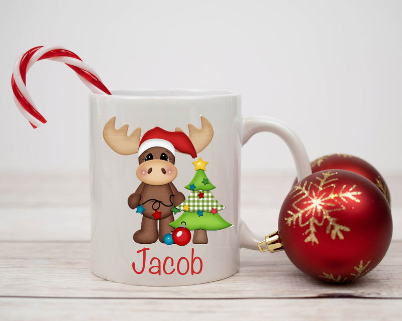 Personalised Moose - Christmas Mug