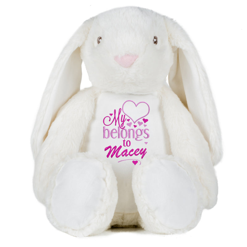 Gorgeous Personalised Bunny - My heart belongs to