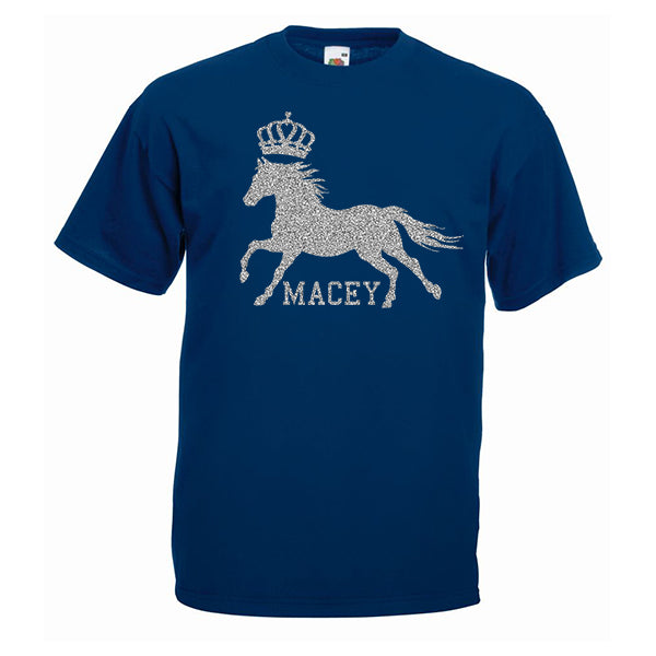 Horse Riding Crown Personalised Tshirt