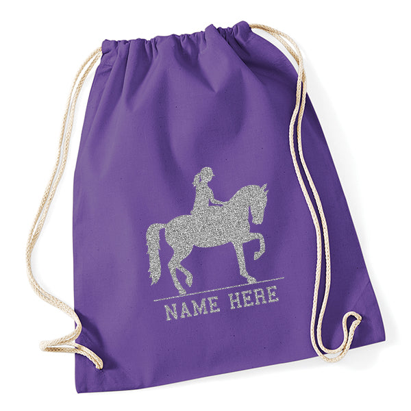 Personalised Horse Riding Drawstring Bag