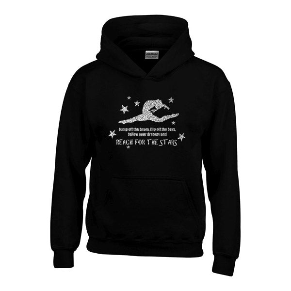 Reach for the stars Gymnastics Personalised Hoodie