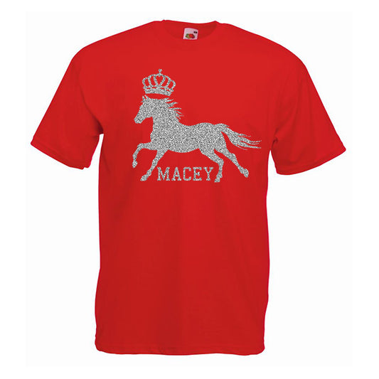 Horse Riding Crown Personalised Tshirt