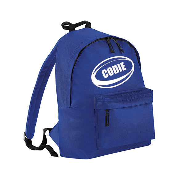 Rugby Ball Personalised Rucksack