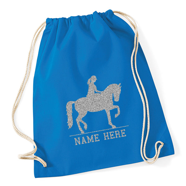 Personalised Horse Riding Drawstring Bag