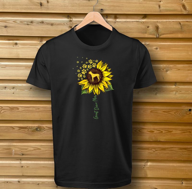 Great Dane Mom Sunflower Dog Tshirt