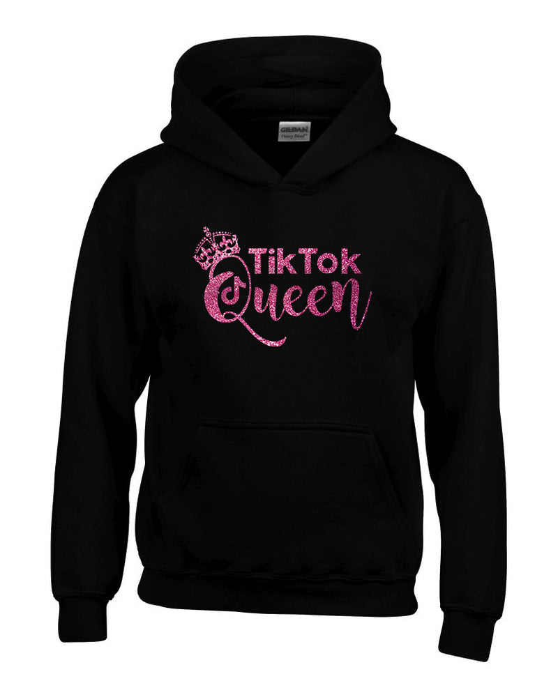 Personalised Glitter Tik Tok Queen Hoody