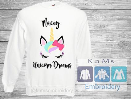 Unicorn Dreams Personalised Sweater