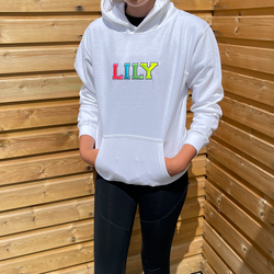 Personalised Embroidered Neon Hoodie