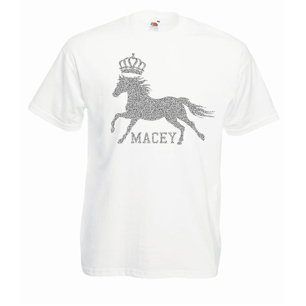 Horse Riding Crown Personalised Tshirt