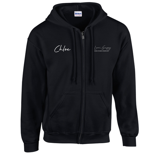Childrens Black Zip Up Hoody - Lorri Guppy School of Dance