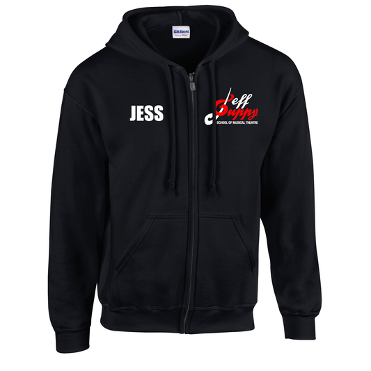 Childrens Black Zip Up Hoody - Jeff Guppy School of Musical Theatre